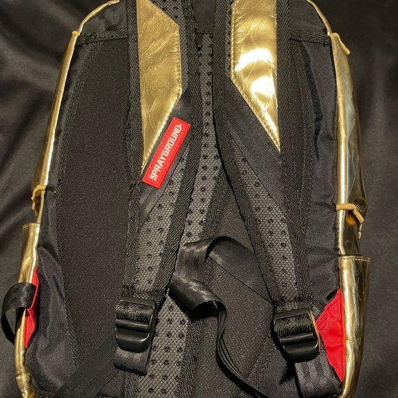 NW/OT Sprayground All Gold Wing Backpack unisex one size fits all Deadstock. - Picture 2 of 9